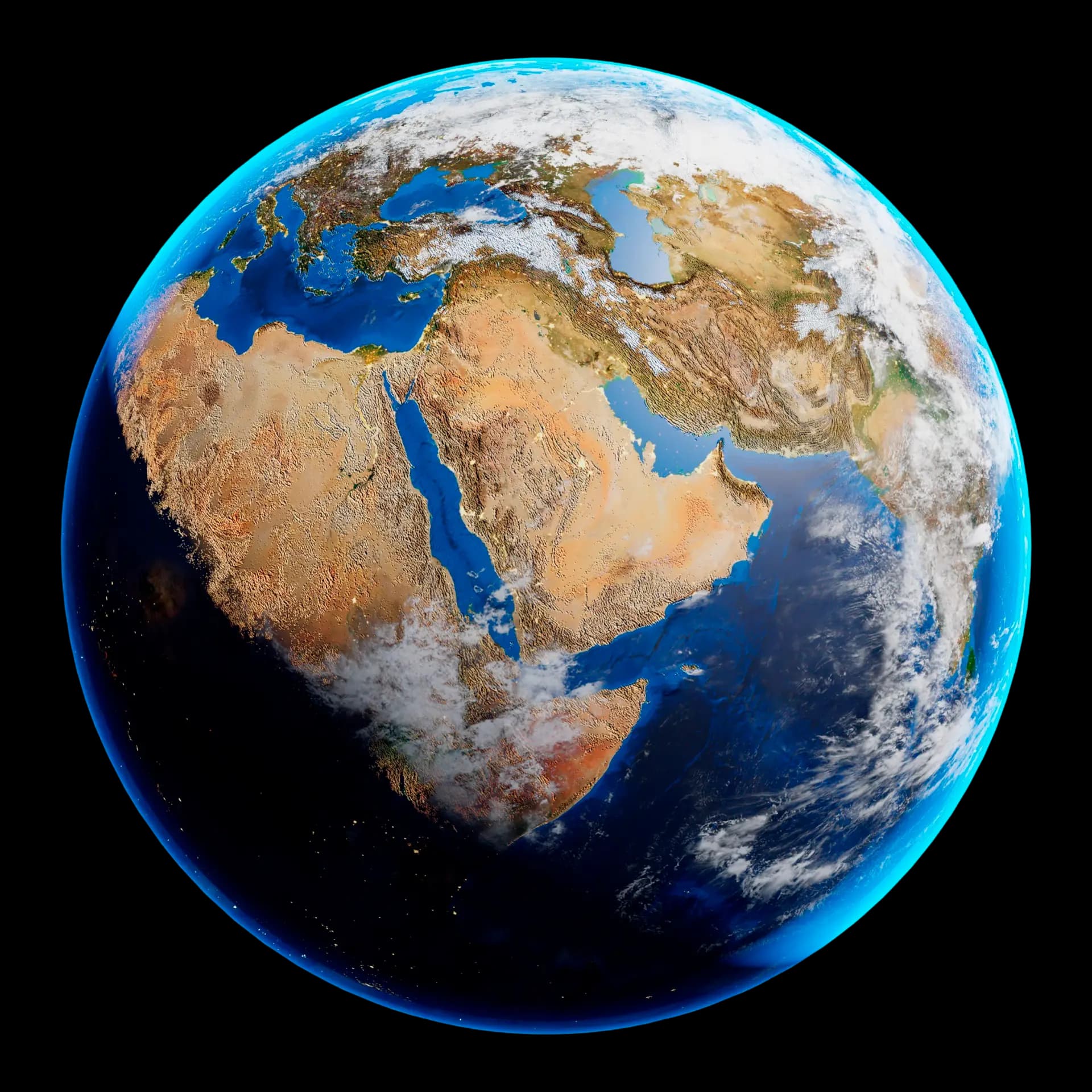 The earth seen from space